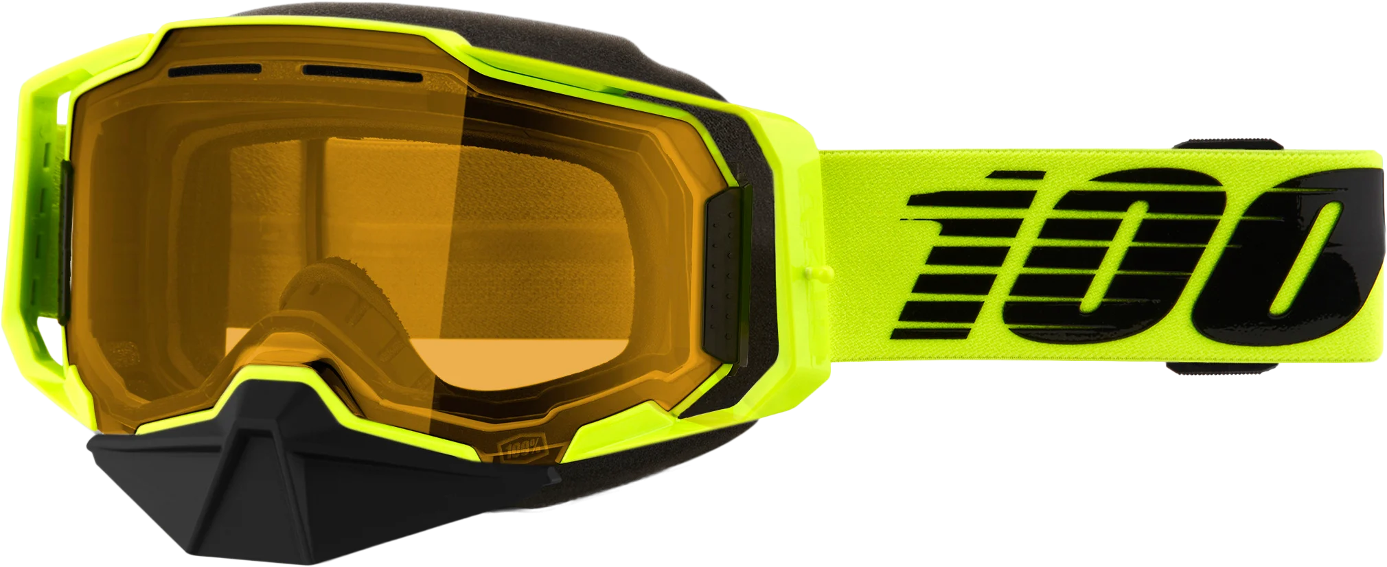 Armega Snowmobile Goggle Neon Ylw W/ Yellow Lens