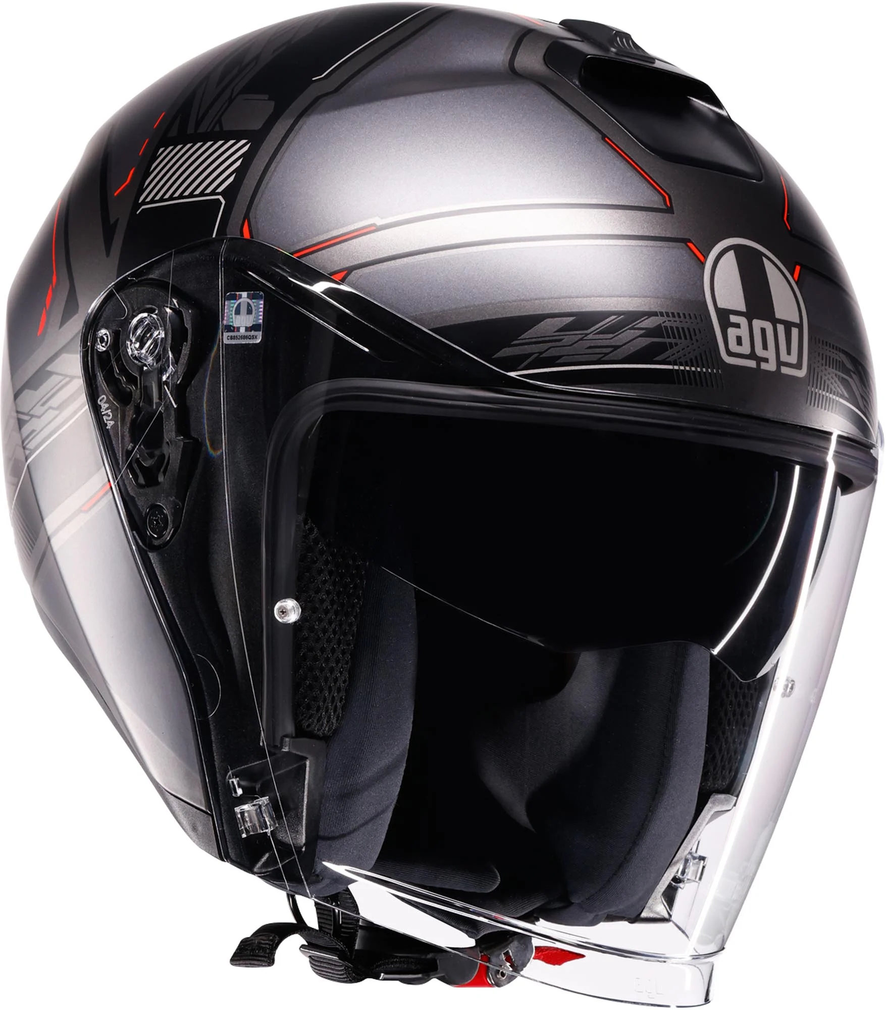 AGV Irides Zagabria Jet Helmet grey matt/yellow