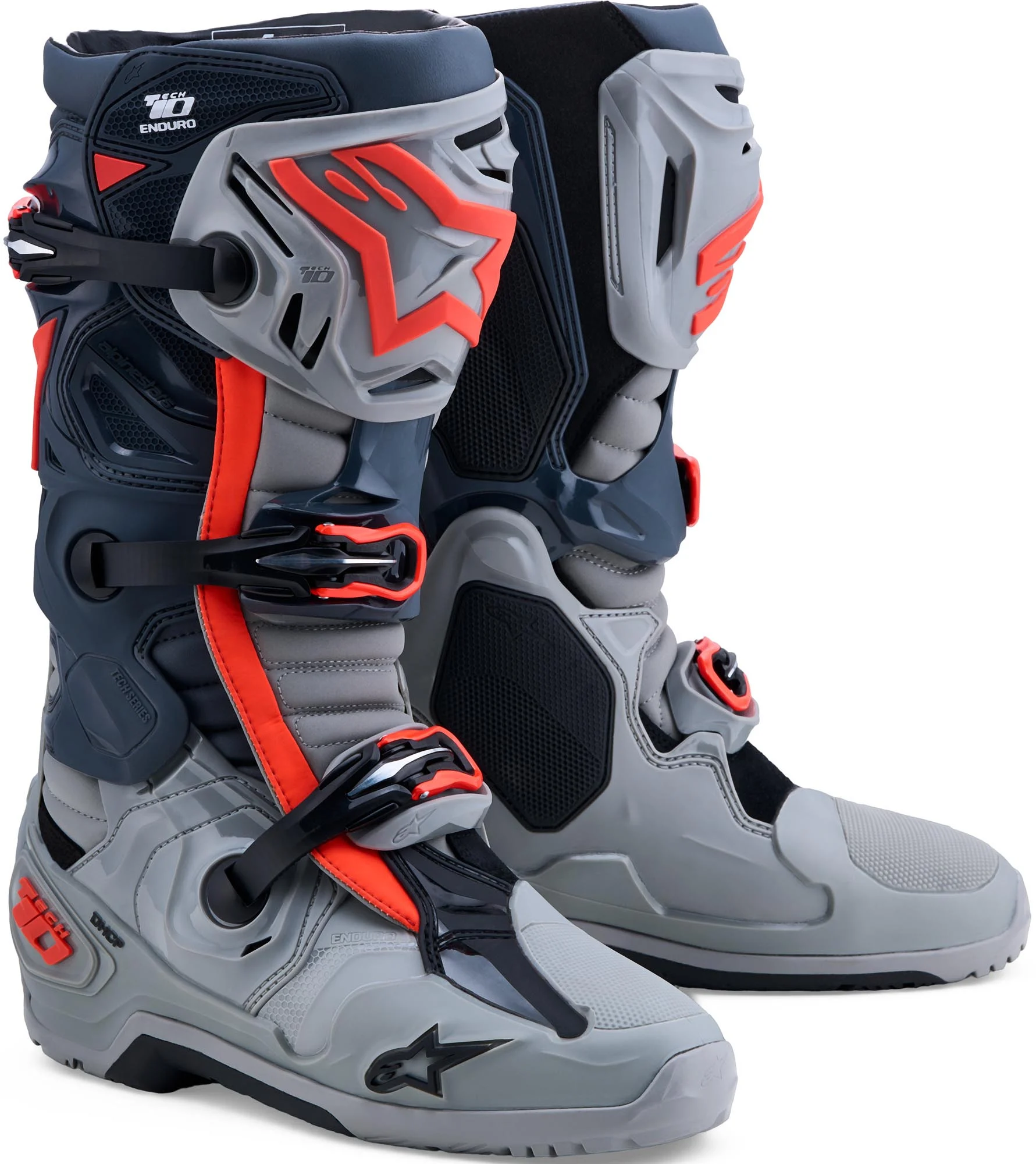 Alpinestars Tech 10 Enduro Motocross Boots grey/red