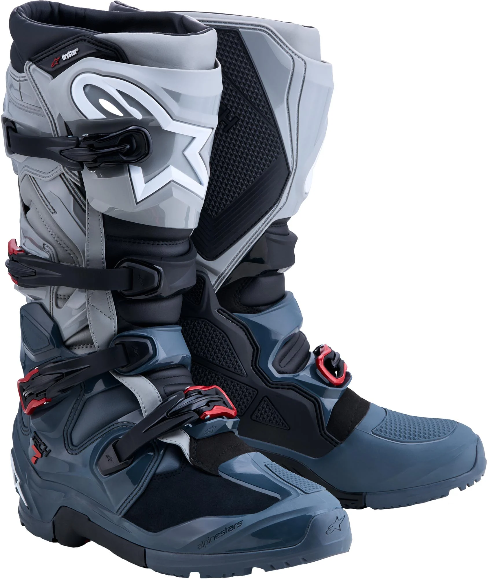 Alpinestars Tech 7 Enduro Drystar WP Motocross Boots grey/black/red
