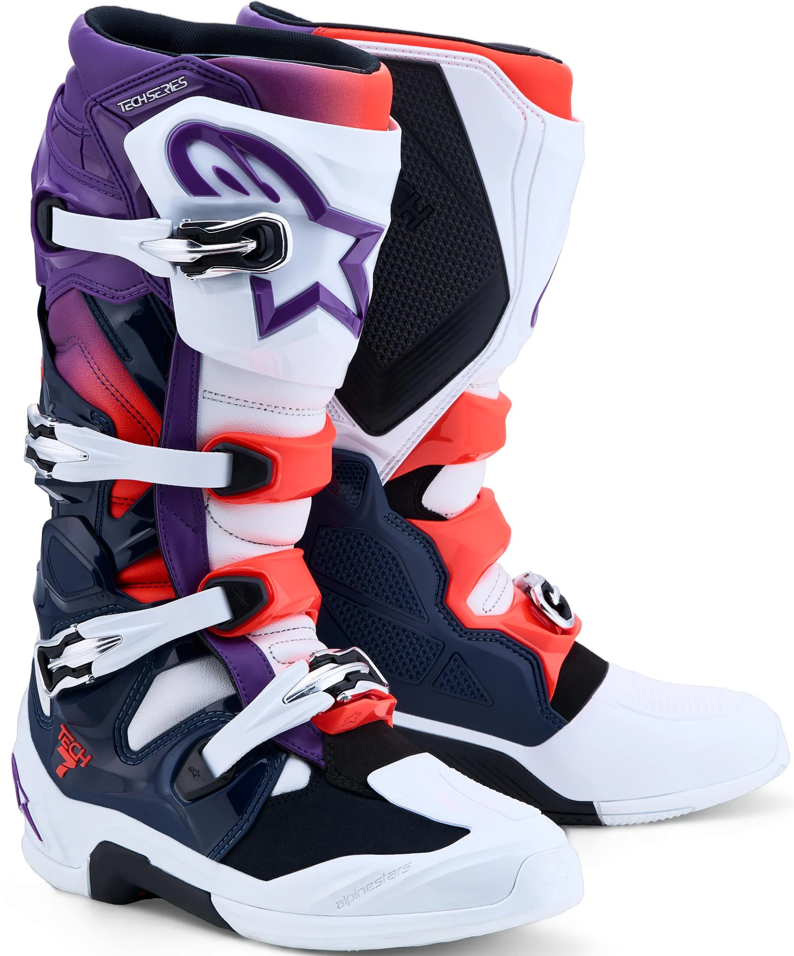 Alpinestars Tech 7 Motocross Boots red/black/purple/white