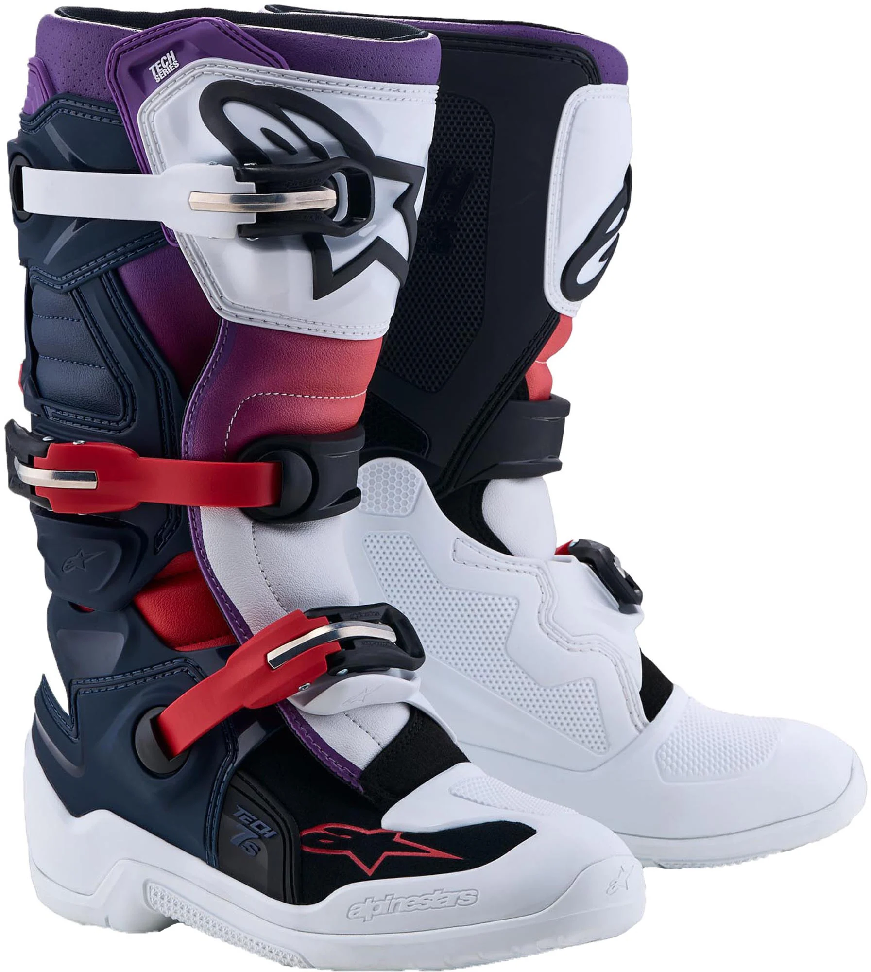 Alpinestars Tech 7S Youth Motocross Boots blue/white/black/red