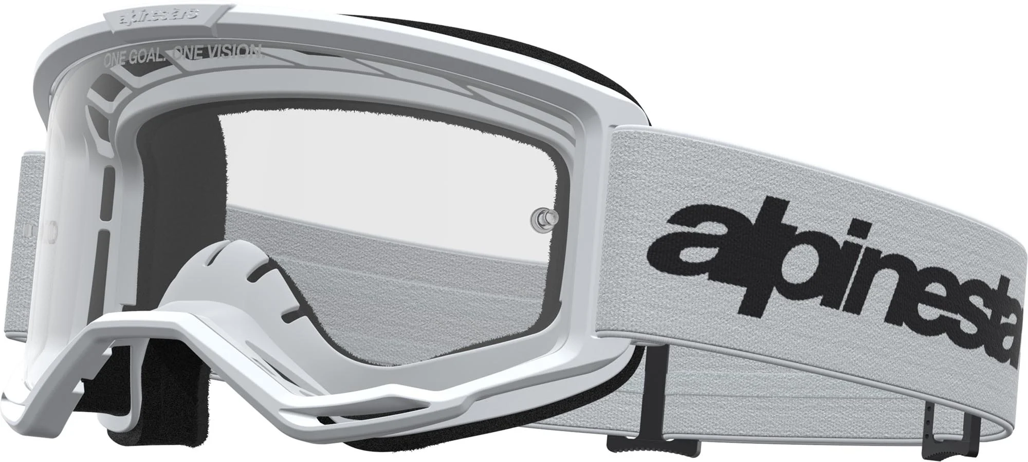 Alpinestars Vision 3 Wordmark Motocross Goggles white/black