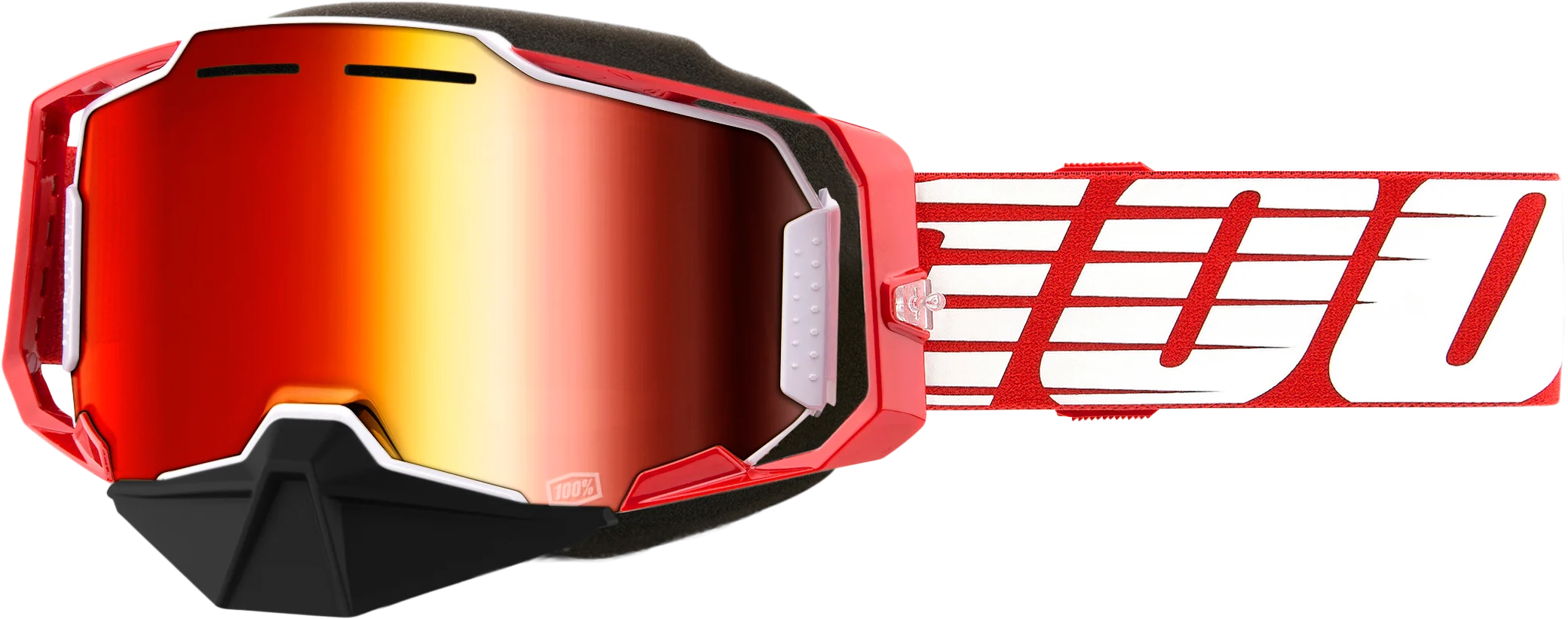 Armega Snowmobile Goggle Red W/ Red Mirror Lens