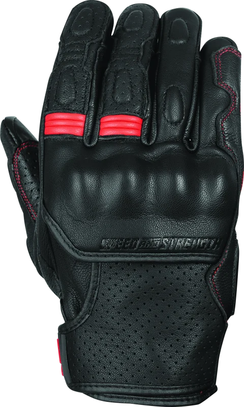 Speed and Strength Twist of Fate Leather Gloves Black/Red - XL - 892323