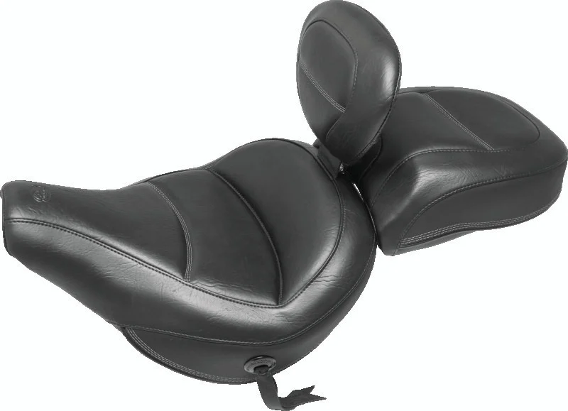 Mustang 08-21 Harley Electra Glide,Rd Glide,Rd King Tripper Fastback 1PC Seat w/Diam Stitch - Black - 75269