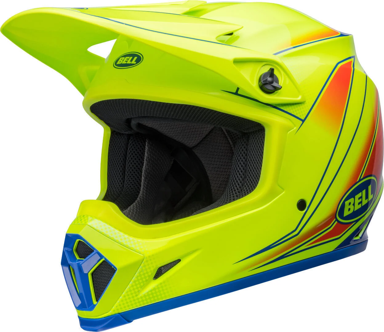 Bell MX-9 Mips Zone Motocross Helmet  yellow/blue/red