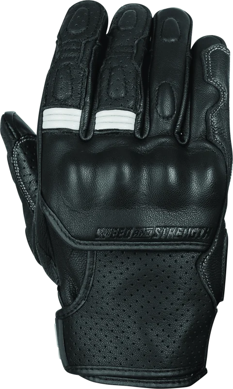 Speed and Strength Twist of Fate Leather Gloves Black/White - Large - 892327