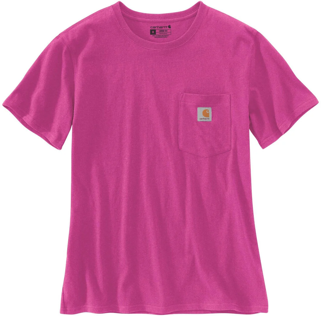 Carhartt Iconic WK87 Pocket Ladies T-Shirt hotpink
