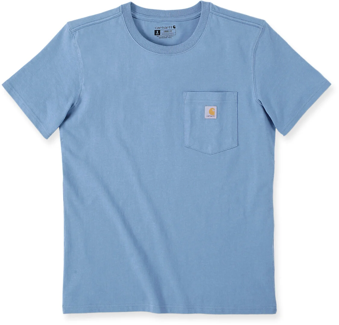 Carhartt Iconic WK87 Pocket Ladies T-Shirt light blue