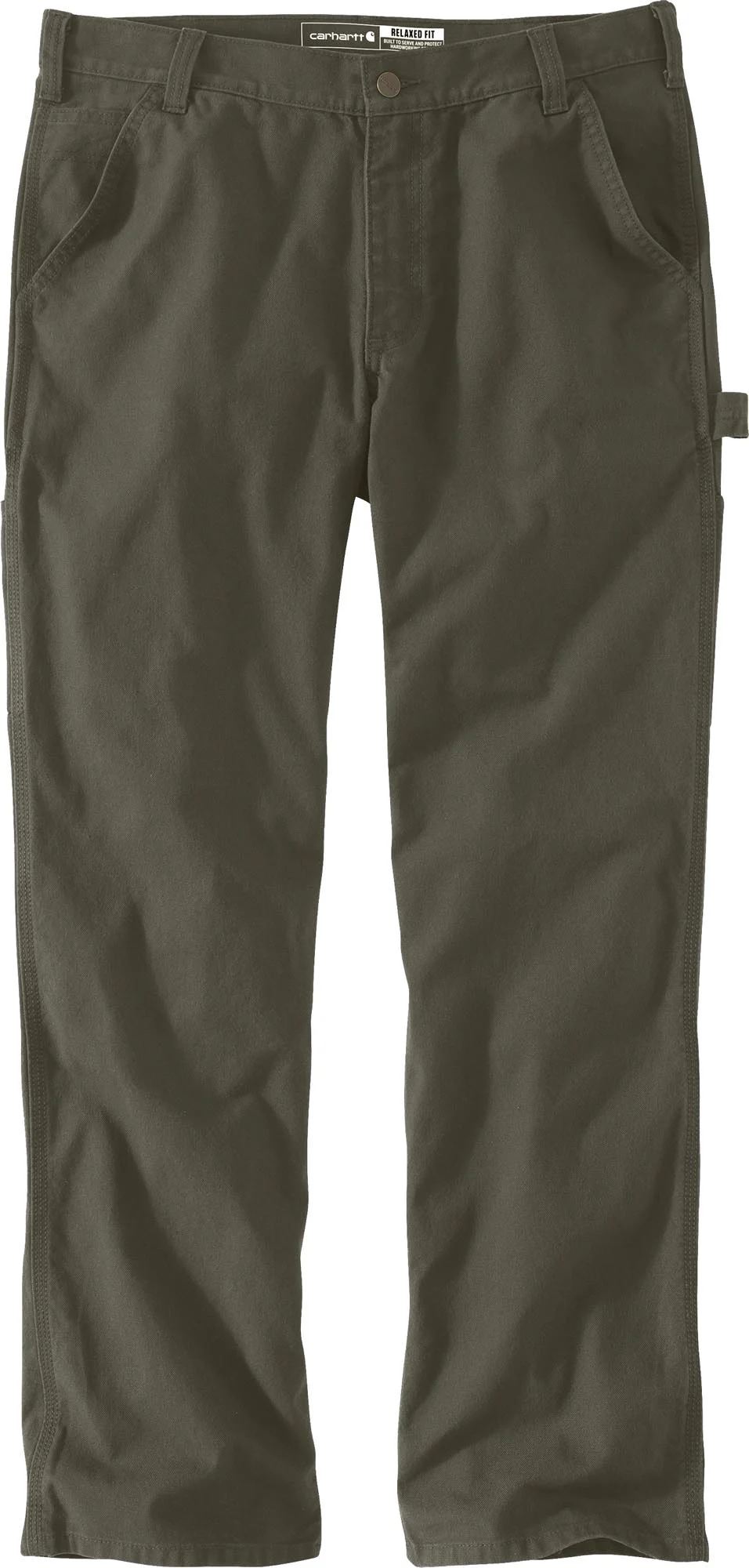 Carhartt Relaxed Straight Rugged Flex Duck Dungaree Pants Dark Olive