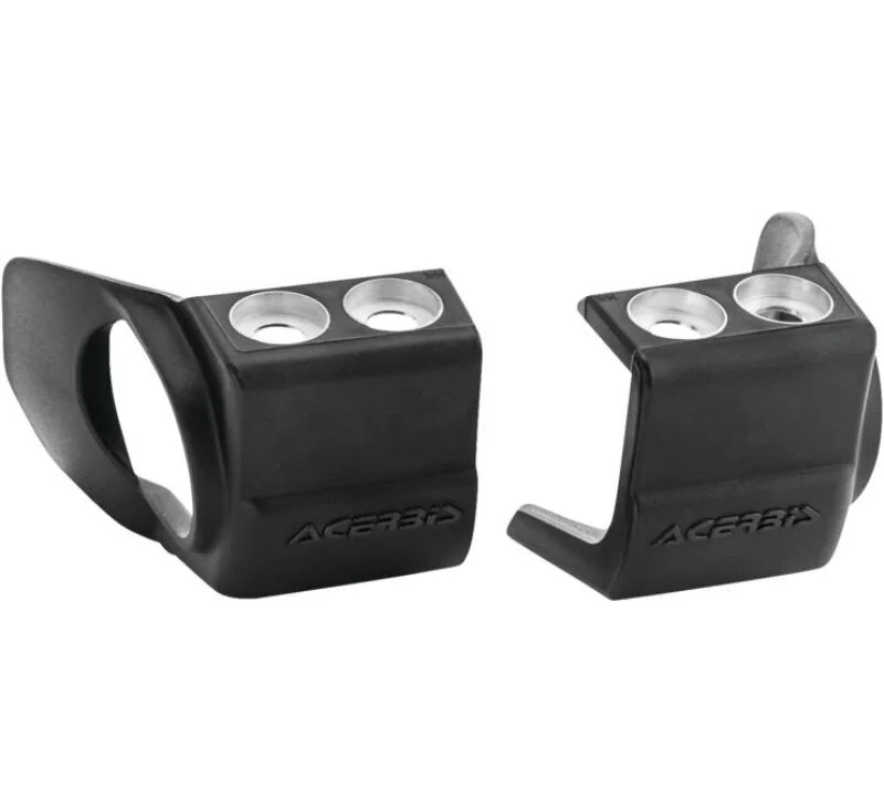 Acerbis 09+ Hon 250-450 CRF-R/X/RX/CRF450R-S/Kaw KX250F/450F/Beta Fork Shoe Protectors - Black - 2709690001