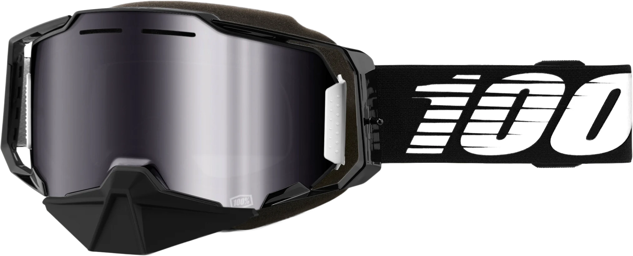 Armega Snowmobile Goggle Blk W/ Slvr Flash Mirror Lens