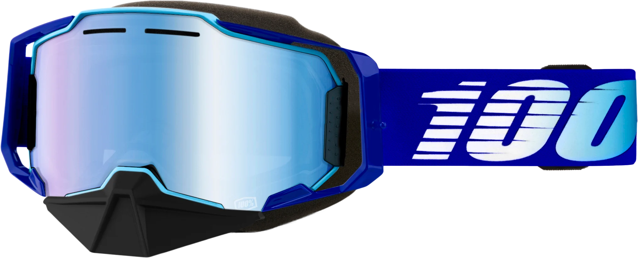 Armega Snowmobile Goggle Blue W/ Blue Mirror Lens