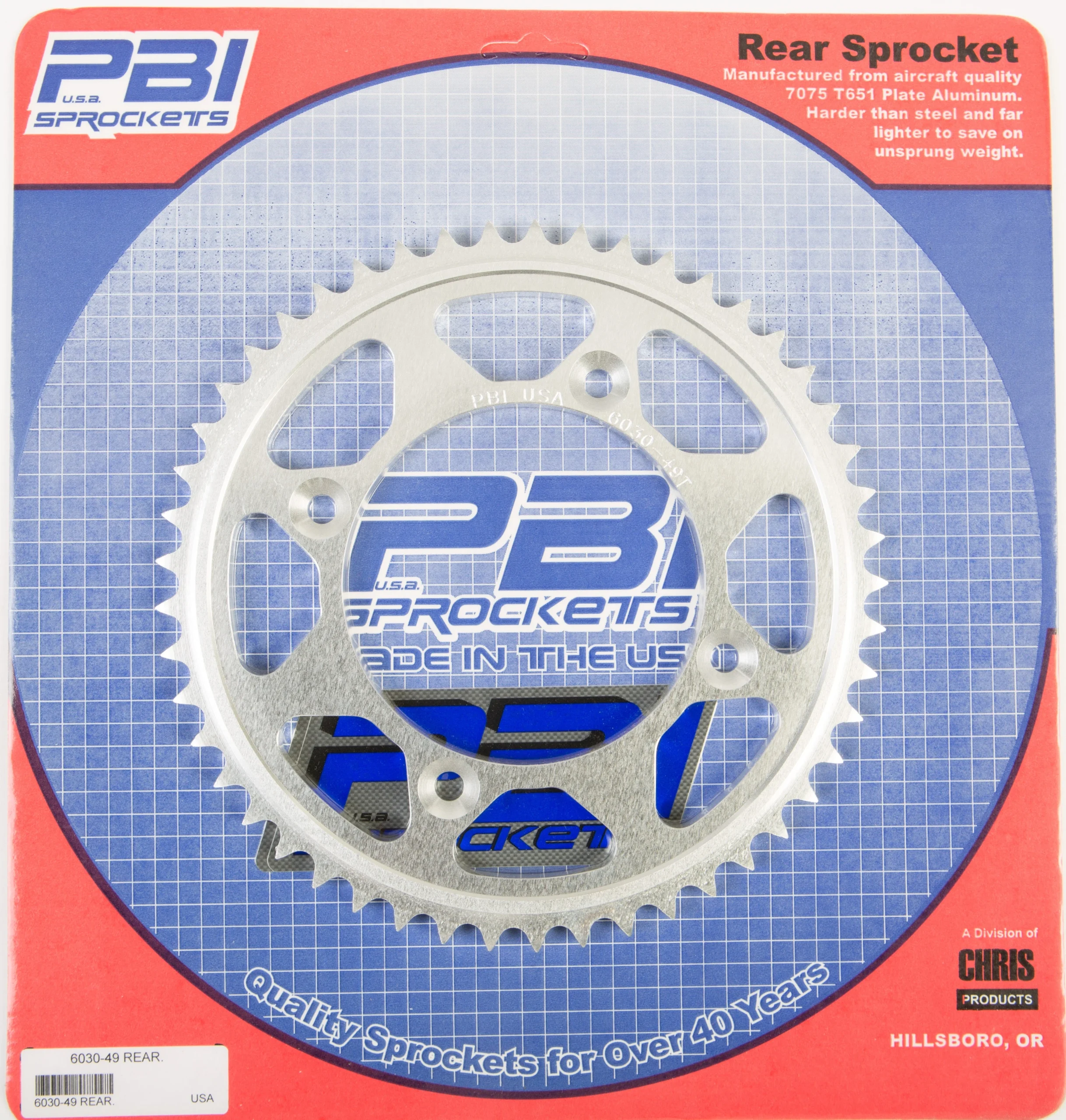 Rear Sprocket Aluminum 49t 428 Suz/Yam