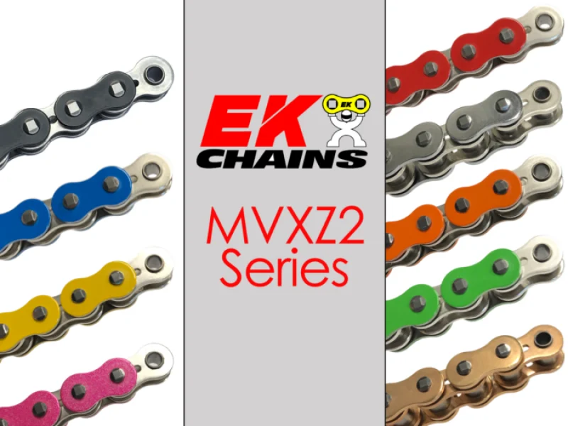Vortex Racing EK 525 MVXZ2 Rivet Master 120 Links- Black/Nickel - 525MVXZ2-120K