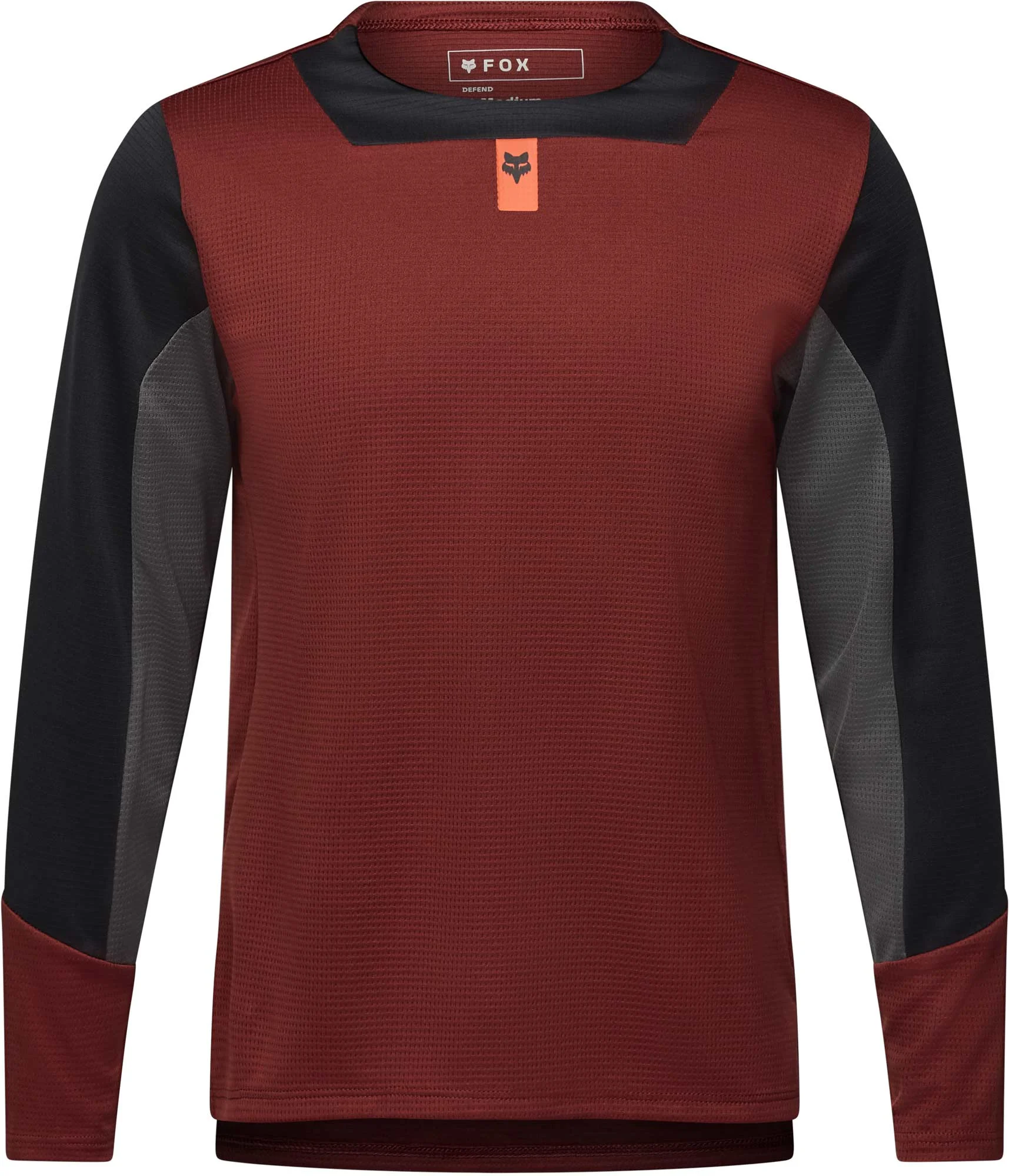 FOX Defend LS Youth Bicycle Jersey dark red