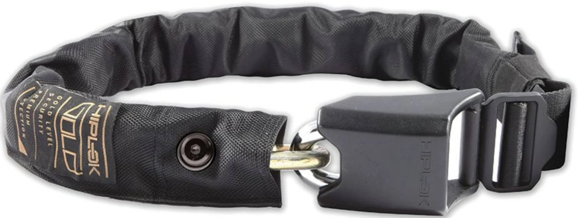 Hiplok Gold Chain Lock black