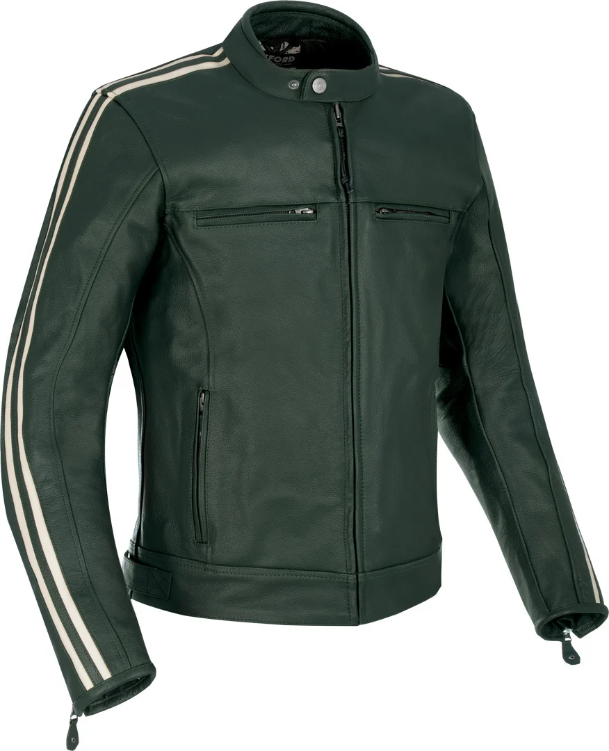 Oxford Bladon Motorcycle Leather Jacket green