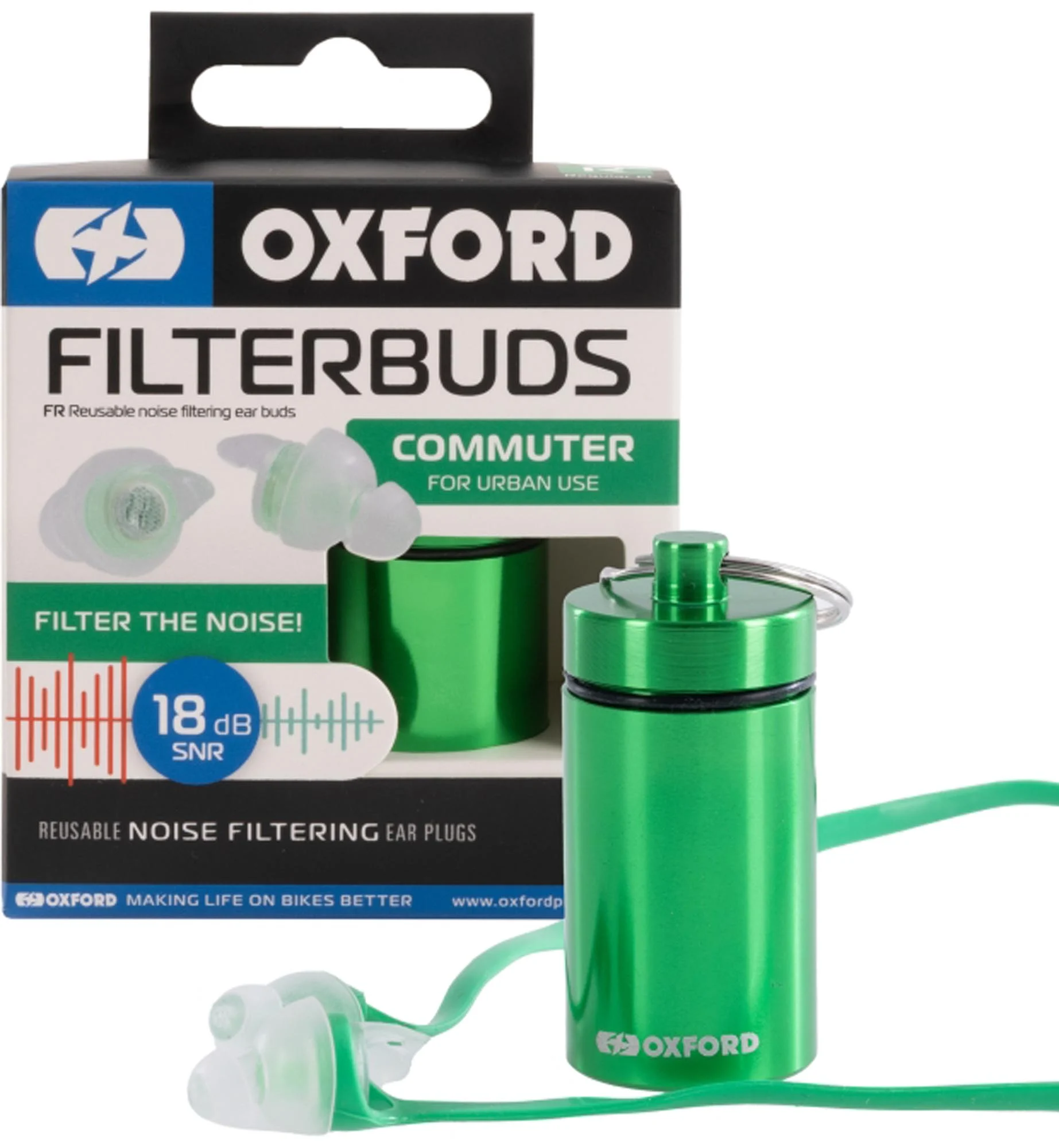 Oxford FilterBuds Earplugs Commuter 18 SNR