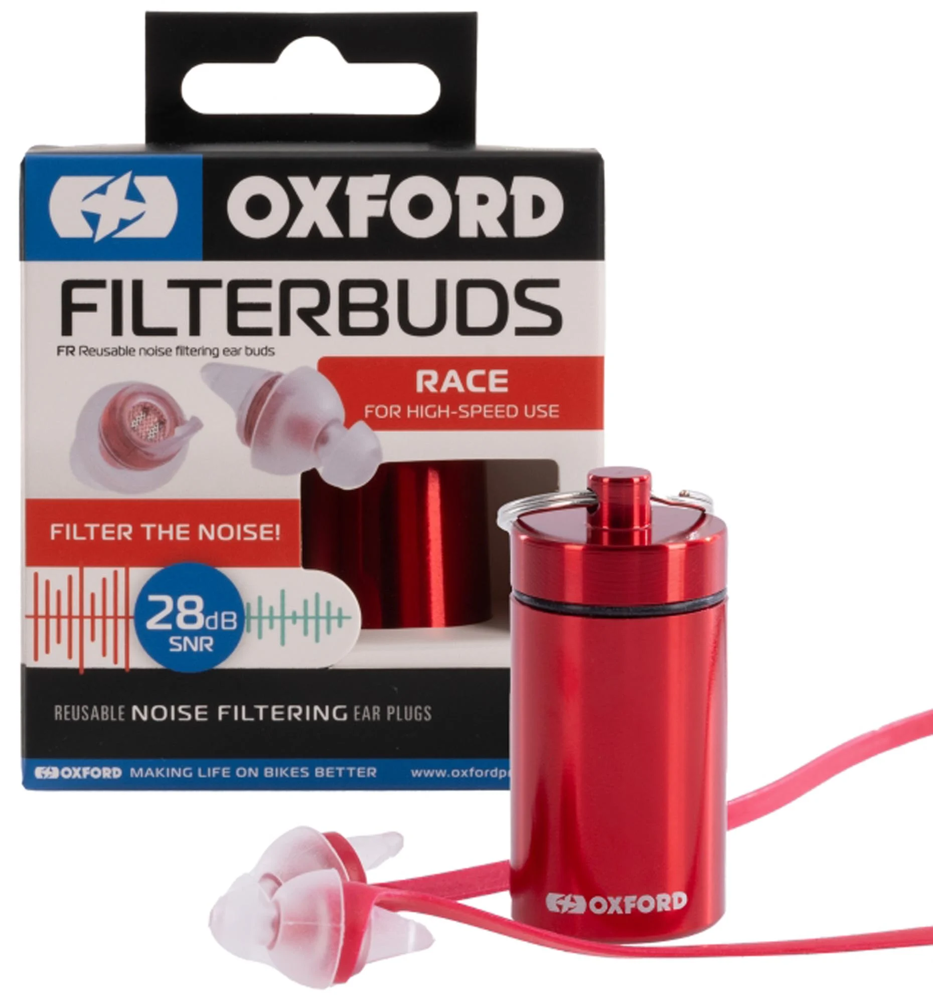 Oxford FilterBuds Earplugs Race 28 SNR
