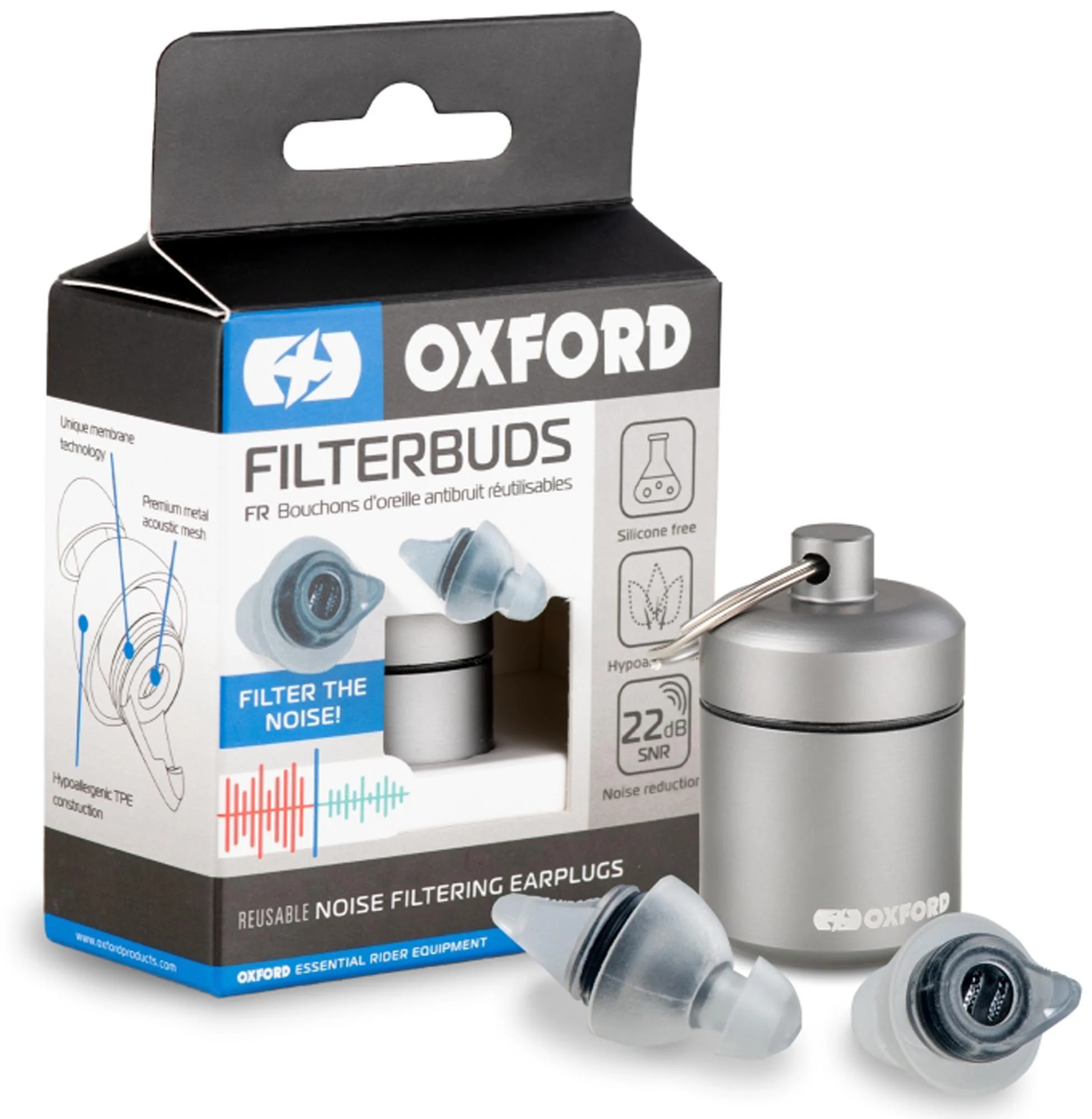Oxford FilterBuds Earplugs Regular Fit 22 SNR