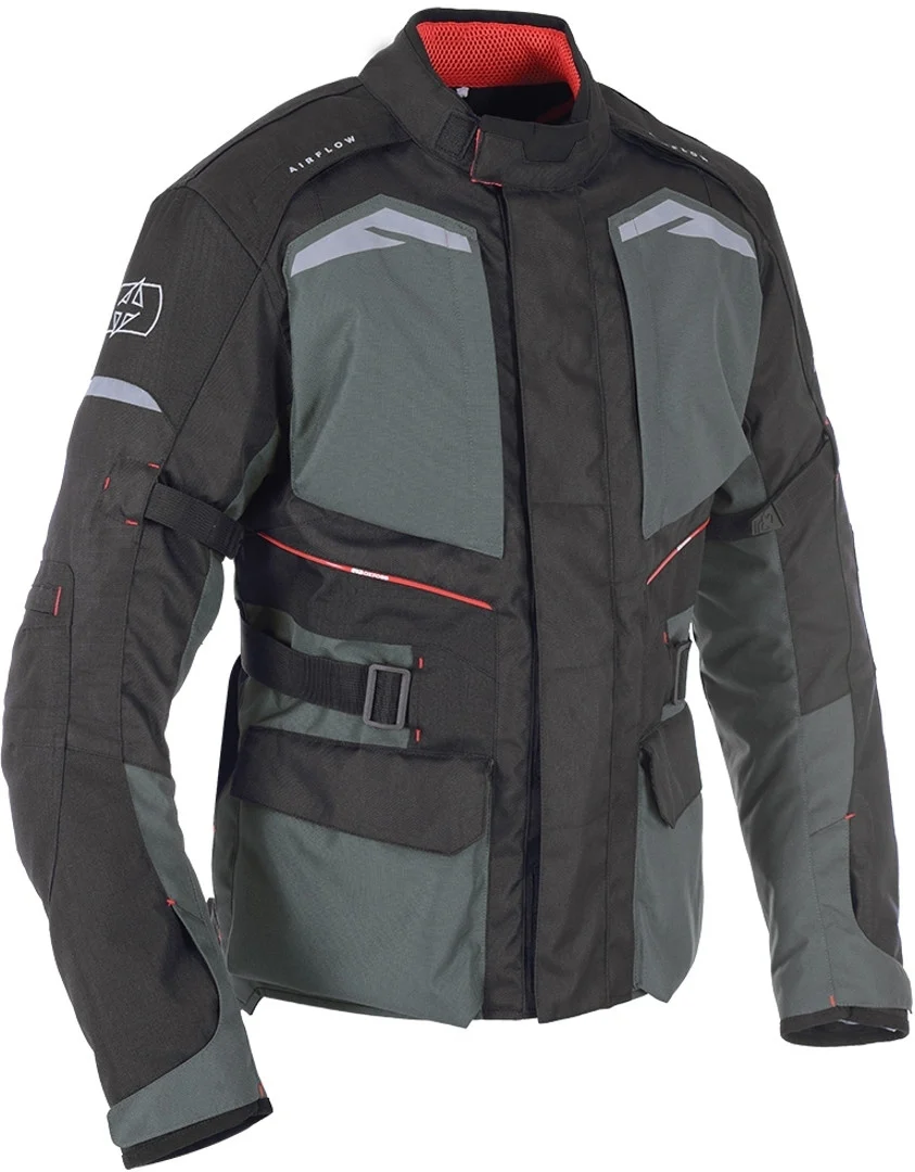 Oxford Quebec Motorcycle Textile Jacket grey/black/red