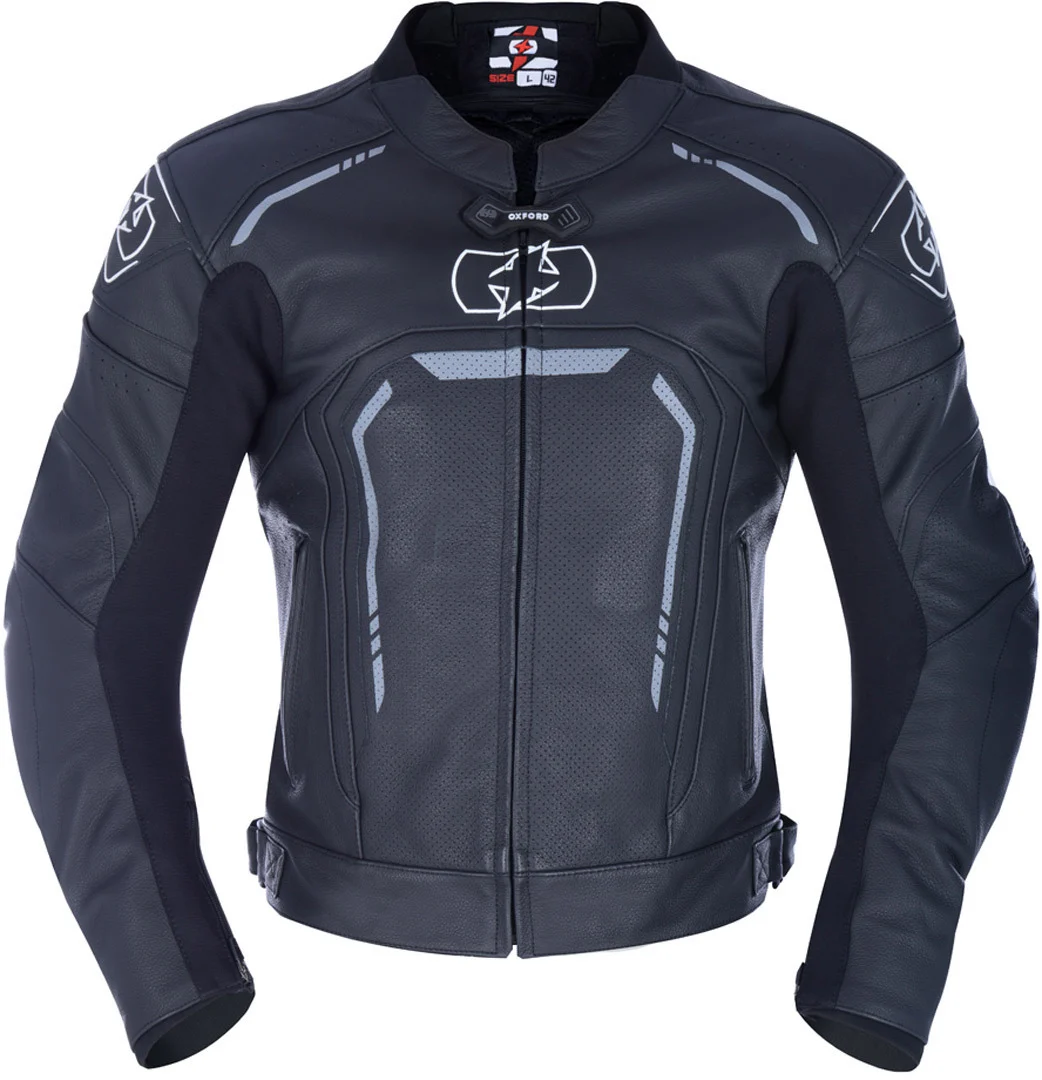 Oxford Strada Motorcycle Leather Jacket black