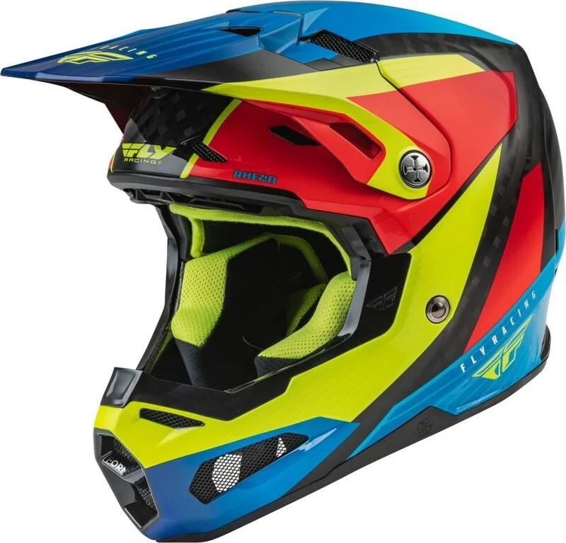 RACING Formula Carbon Prime Helmet Hi-Vis/Blue/Red  multi-coloured