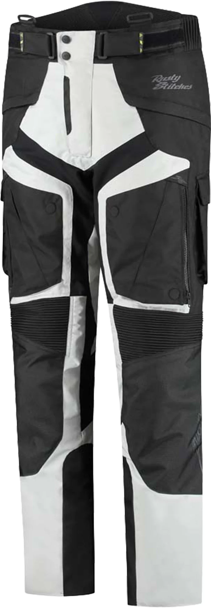 Rusty Stitches Cliff Waterproof Motorcycle Textile Pants light grey/black