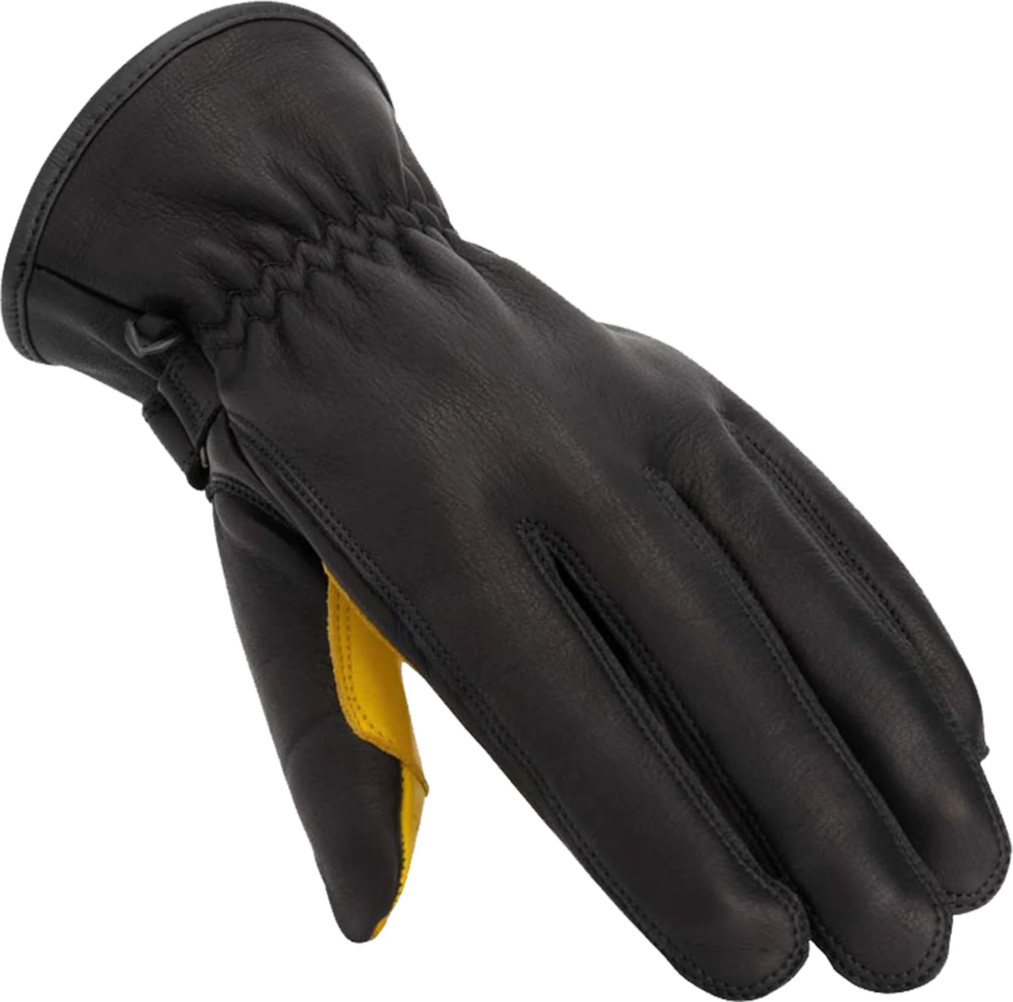 Rusty Stitches Johnny V2 Motorcycle Gloves black/yellow