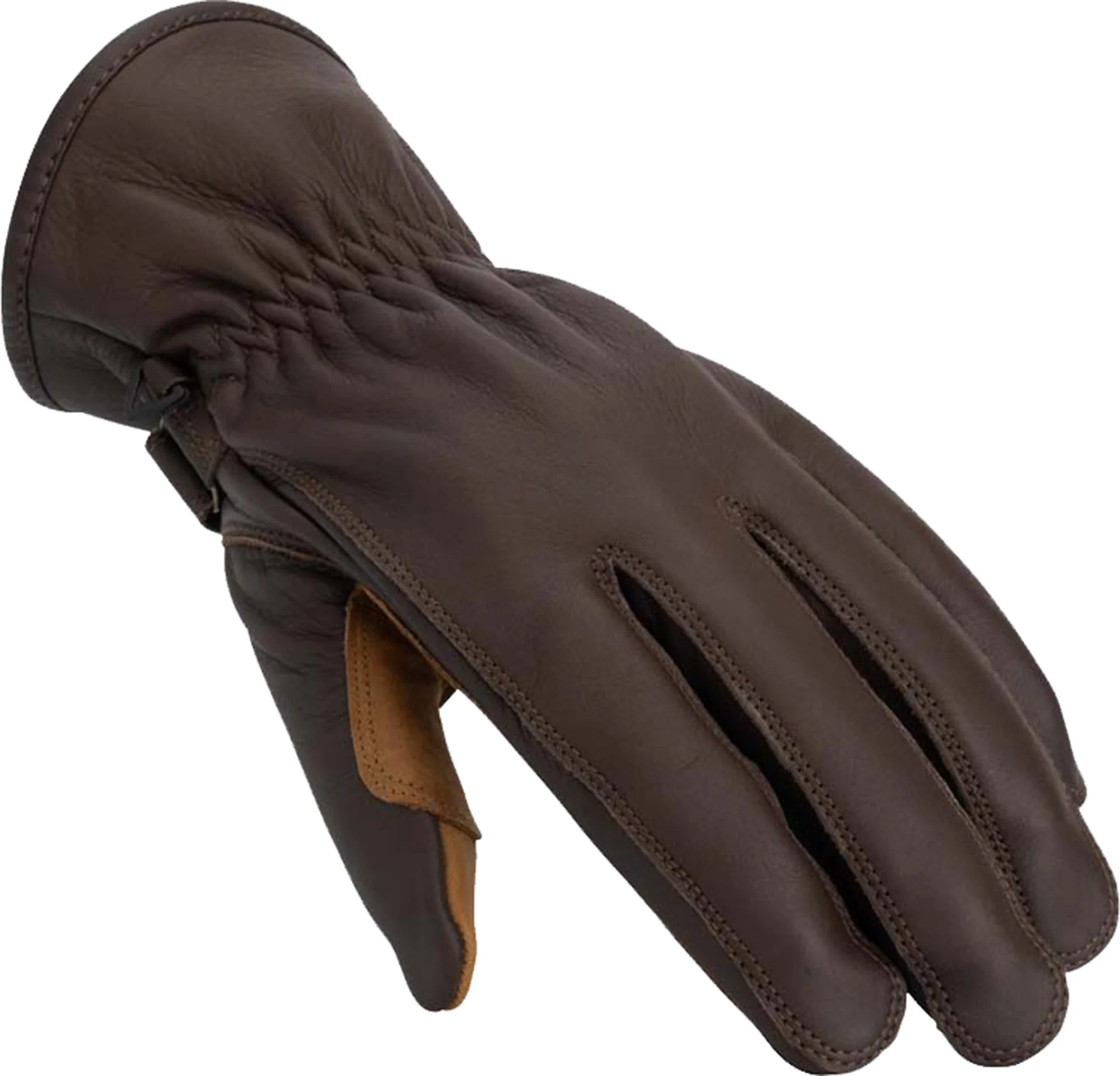 Rusty Stitches Johnny V2 Motorcycle Gloves brown