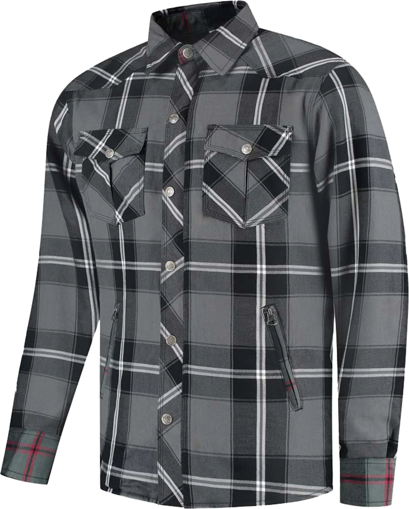 Rusty Stitches Noah Fleece Tech Motorcycle Textile Jacket grey/black/white