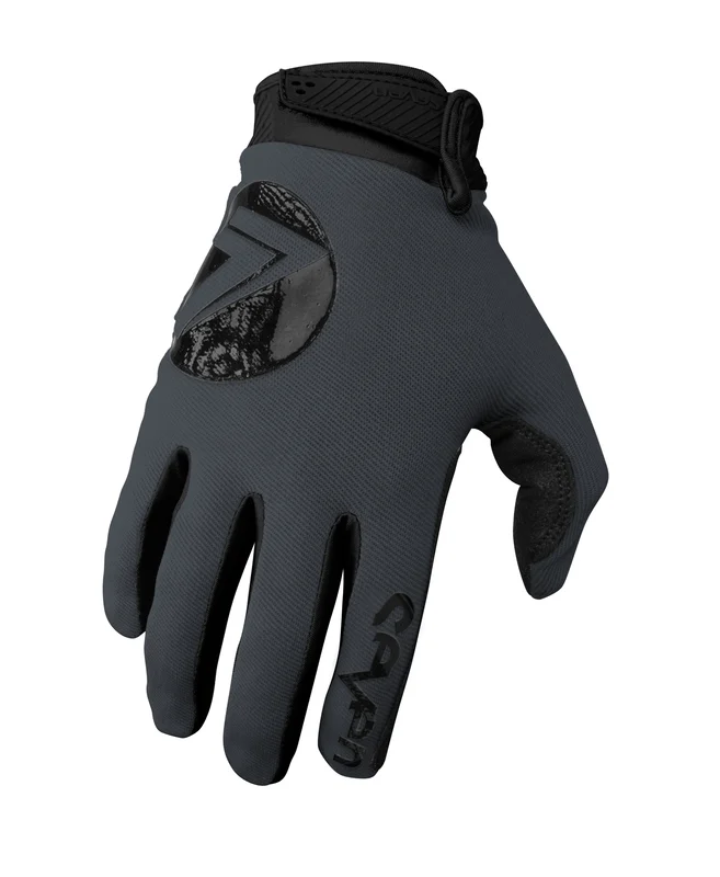 SEVEN Annex 7 DOT Gloves Youth - Charcoal/Black dark grey/grey/black