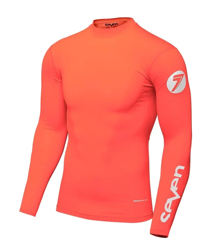 SEVEN Zero Compressions youth jersey - coral  orange matt/red