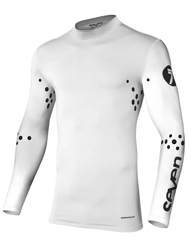 SEVEN Zero Staple compression laser cut jersey - white  white