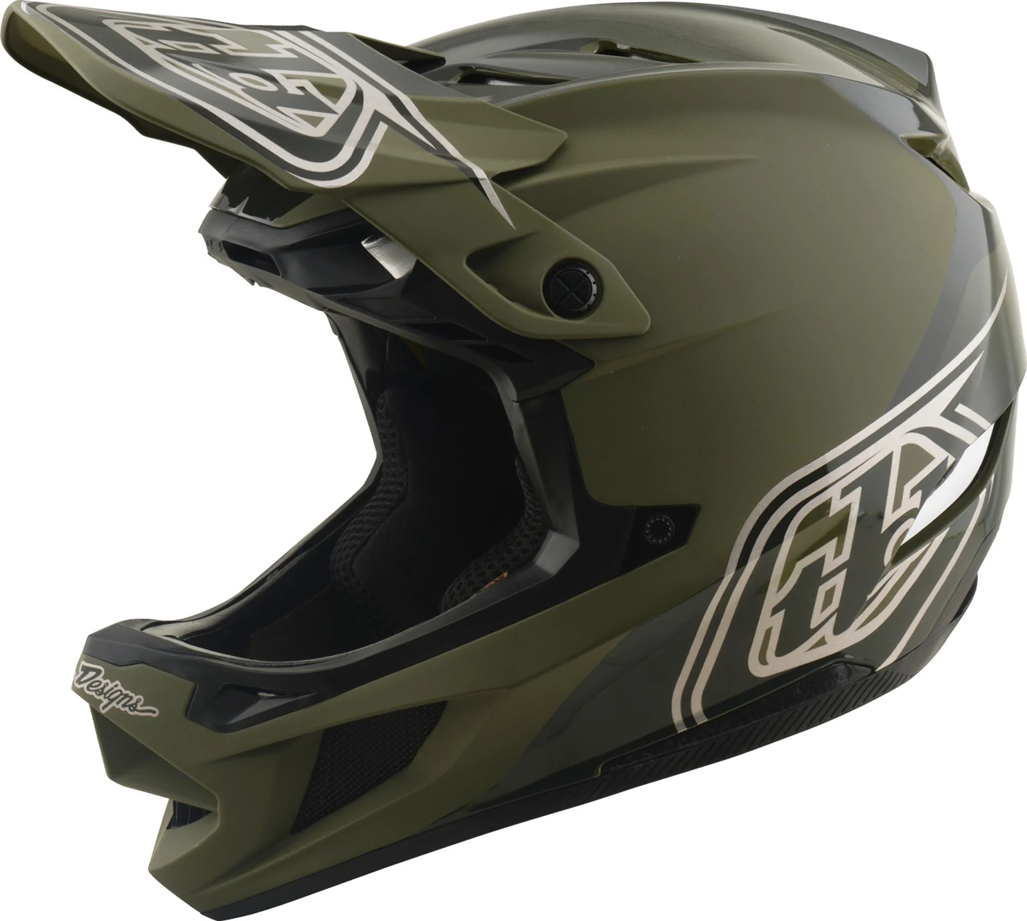 Troy Lee Designs D4 Polyacrylite MIPS Shadow Downhill Helmet green matt