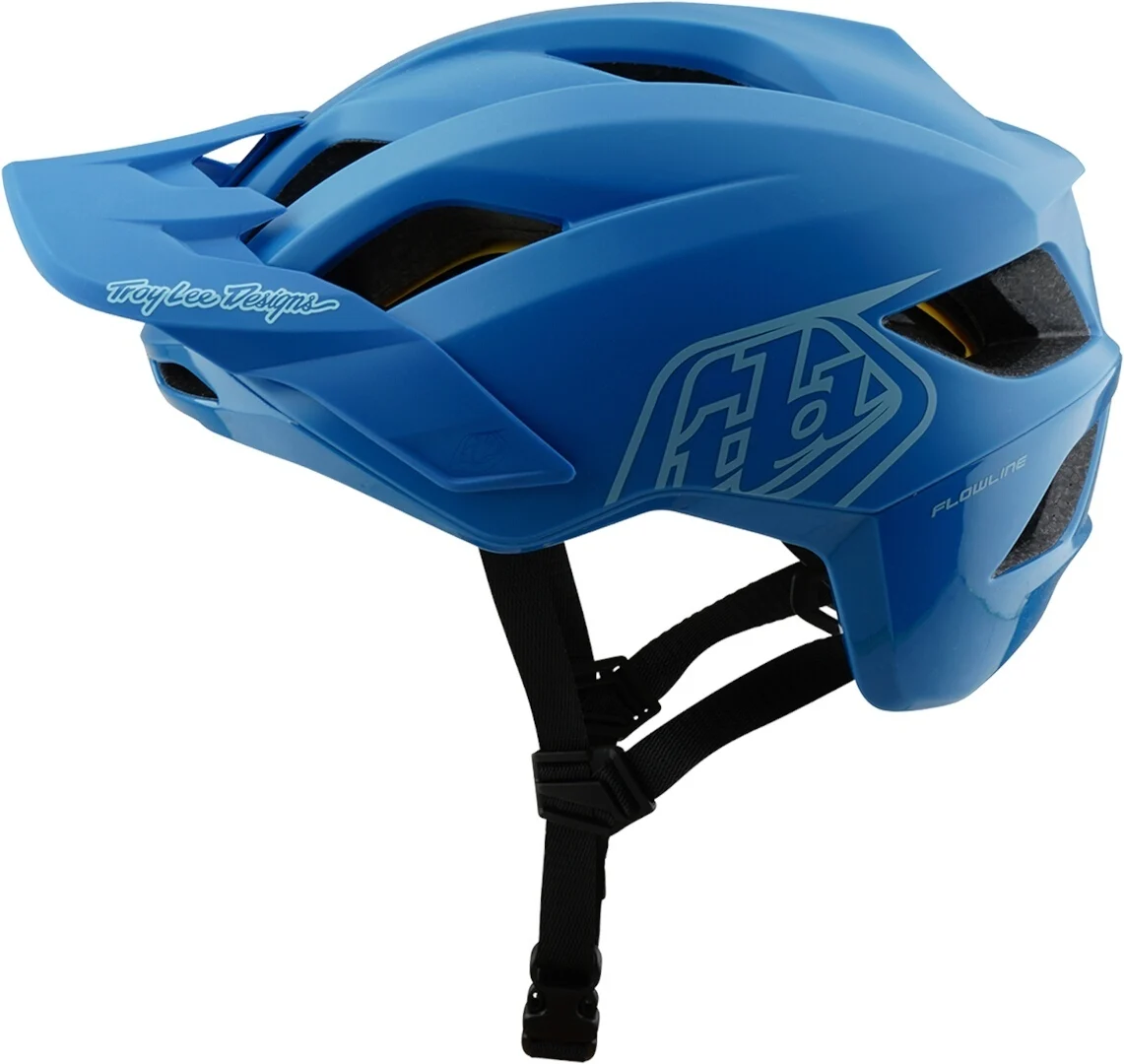 Troy Lee Designs Mips Flowline Point Youth Bicycle Helmet blue matt