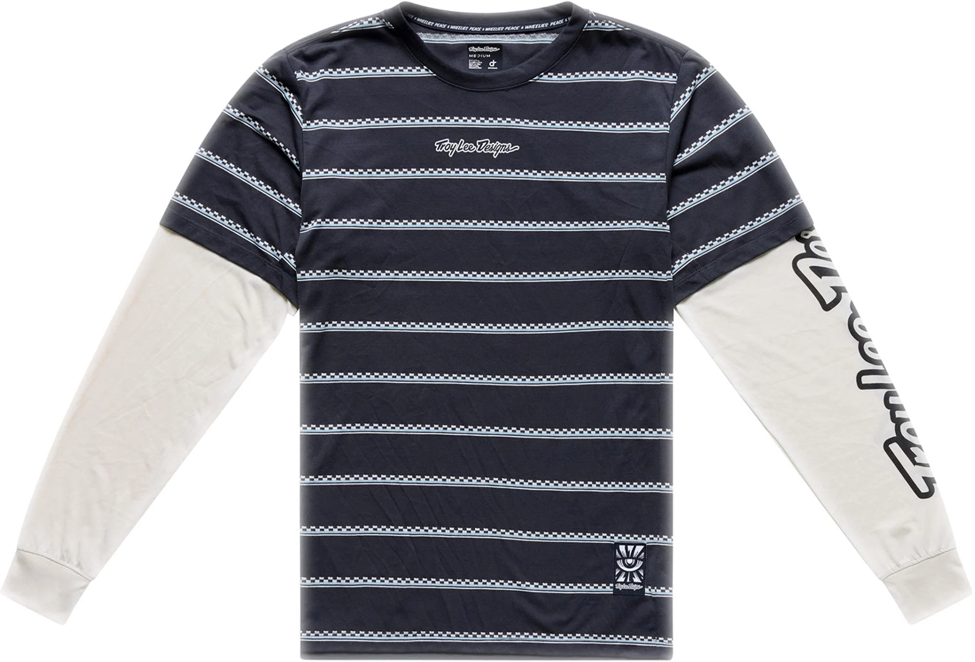 Troy Lee Designs Skyline Fakie Ride Stripe Bicycle Jersey carbon/blue