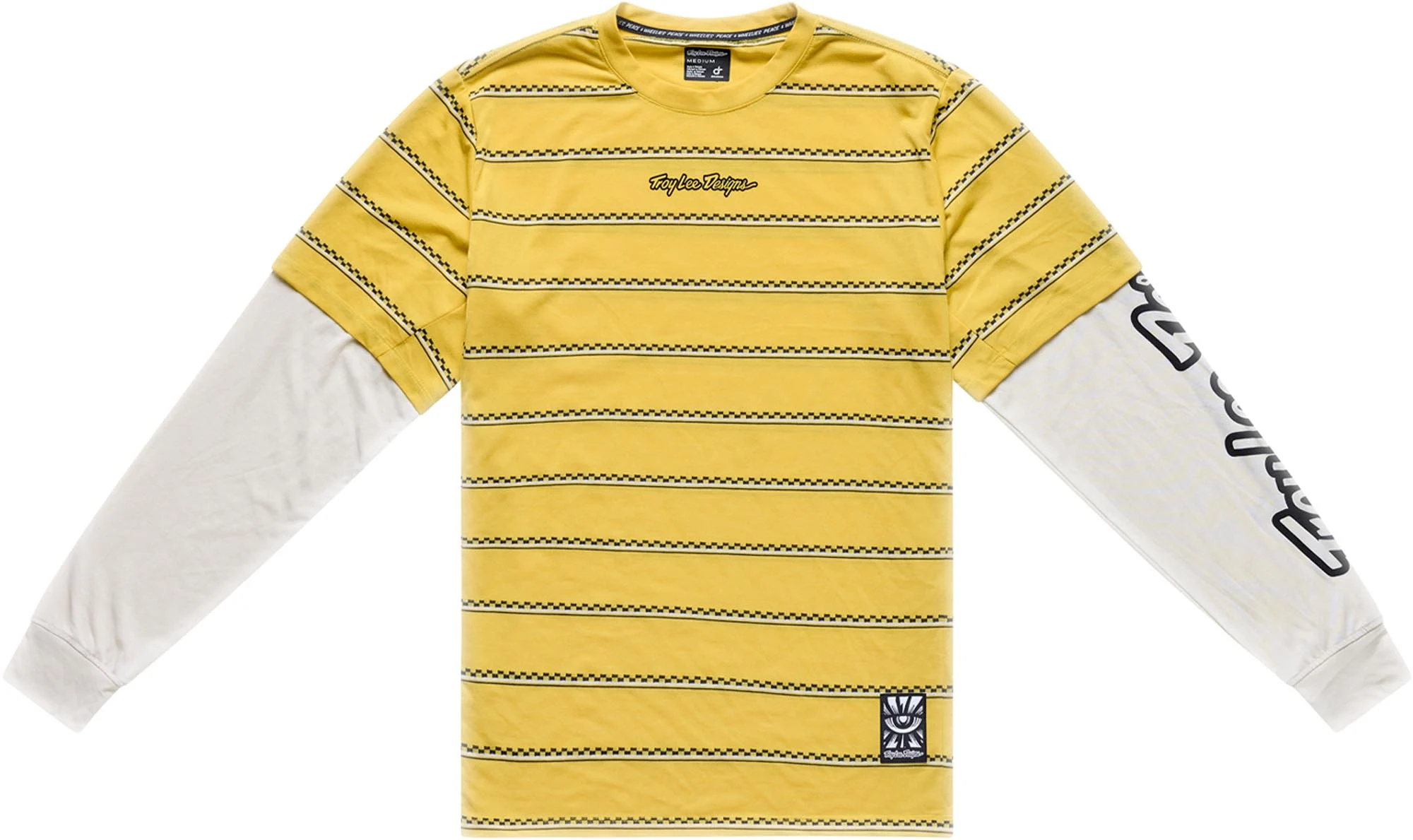 Troy Lee Designs Skyline Fakie Ride Stripe Bicycle Jersey yellow/white