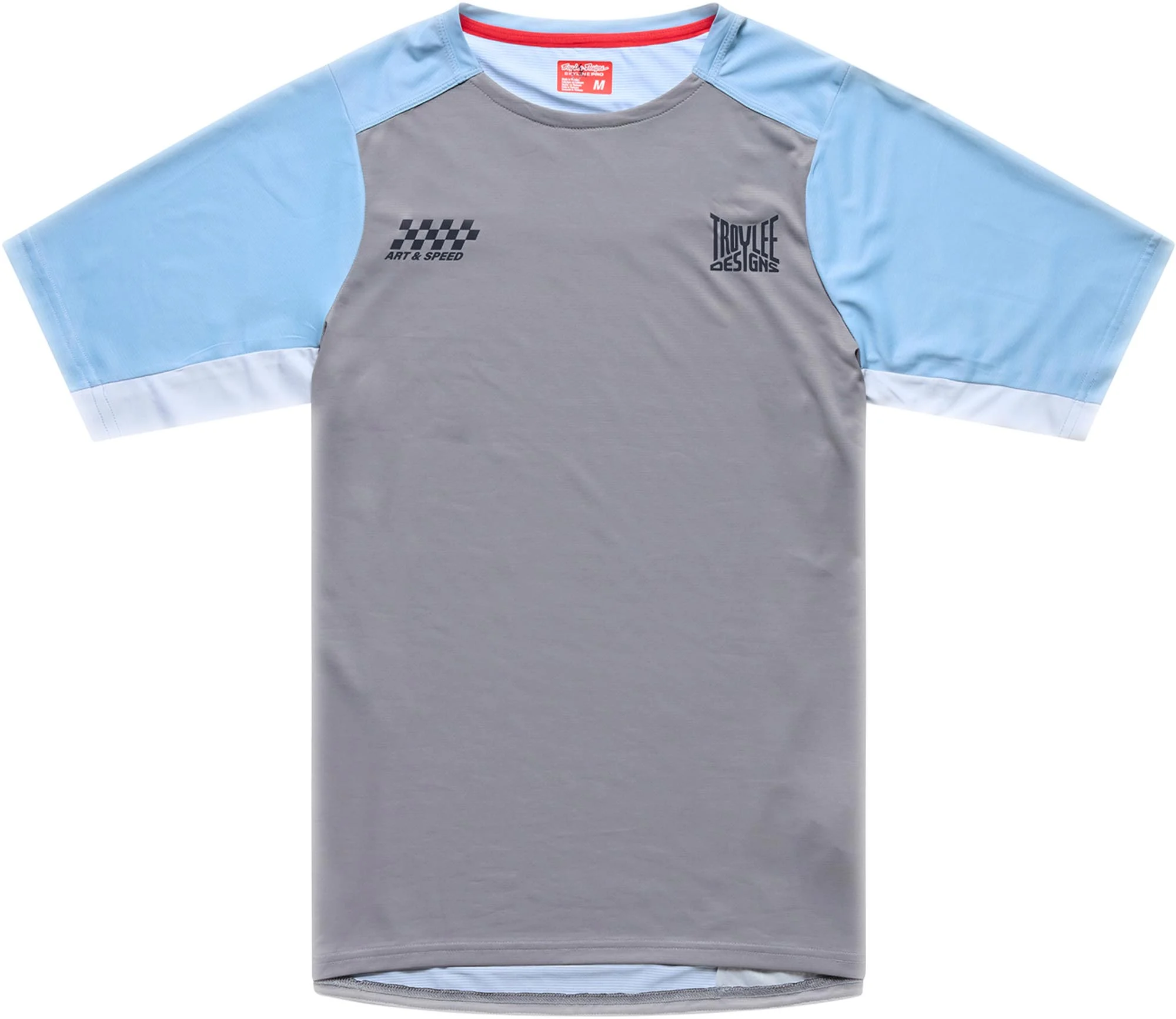 Troy Lee Designs Skyline Pro Fangs Short Sleeve Bicycle Jersey grey/light blue
