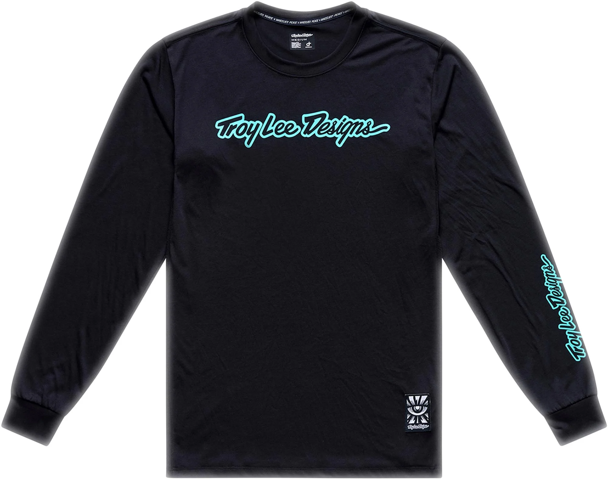 Troy Lee Designs Skyline Ride Signature Bicycle Jersey black/turquoise