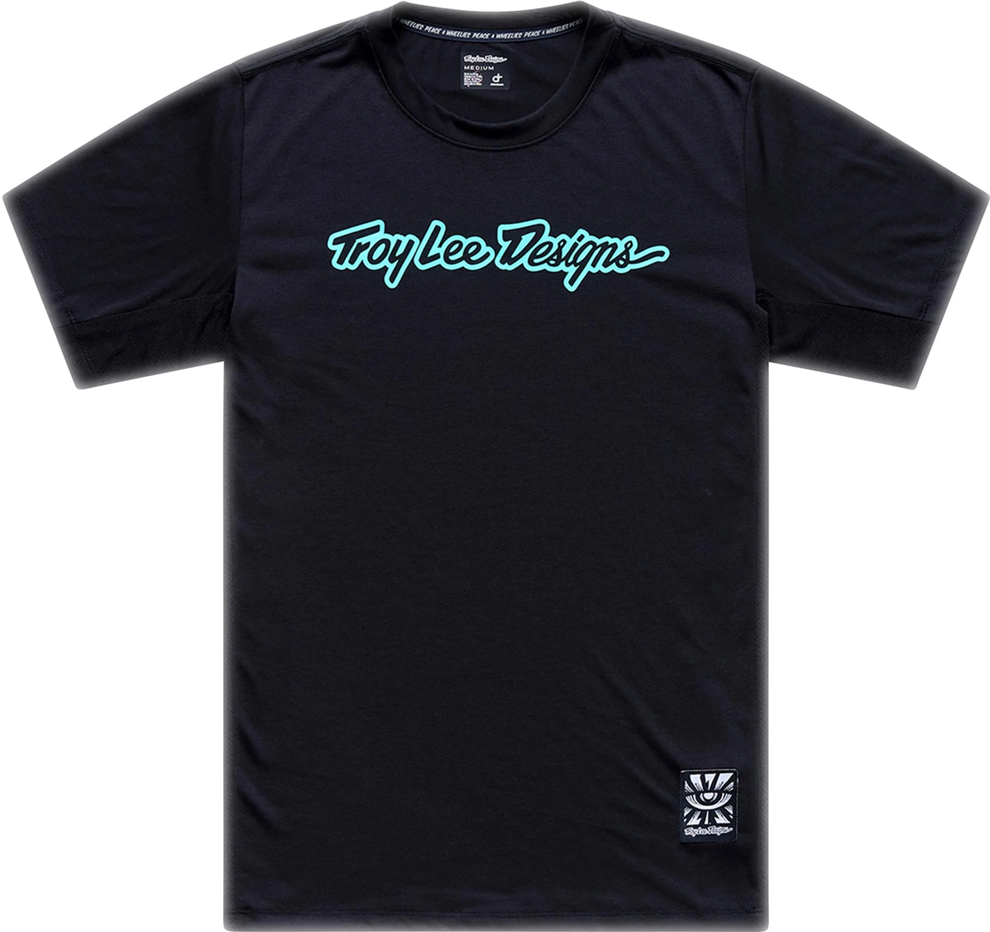 Troy Lee Designs Skyline Ride Signature Short Sleeve Bicycle Jersey black/turquoise